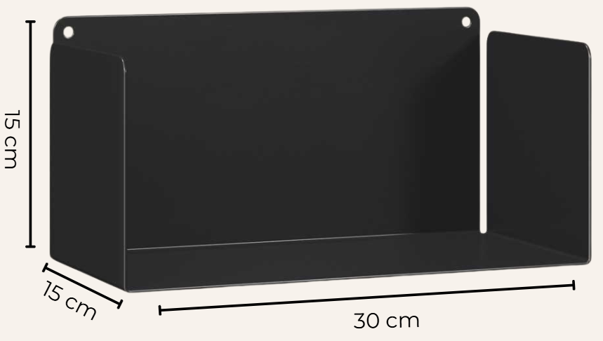 Pack de 2 estantes de metal Magnus 30 cm