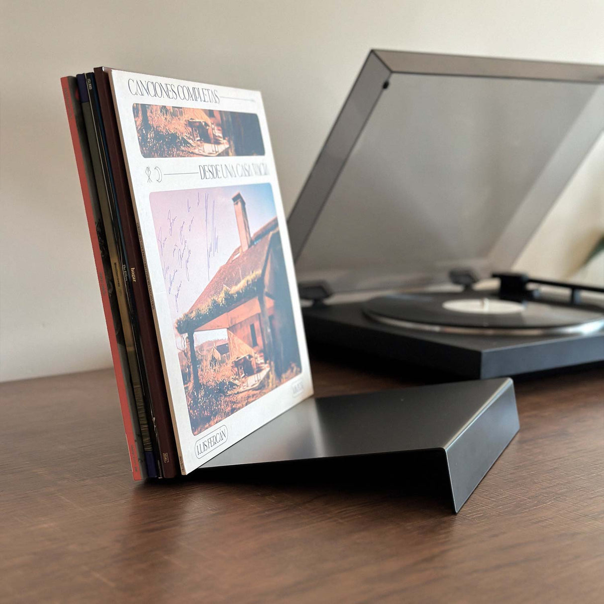 Soporte Metálico para Vinilos ISAK - Expositor de discos de sobremesa