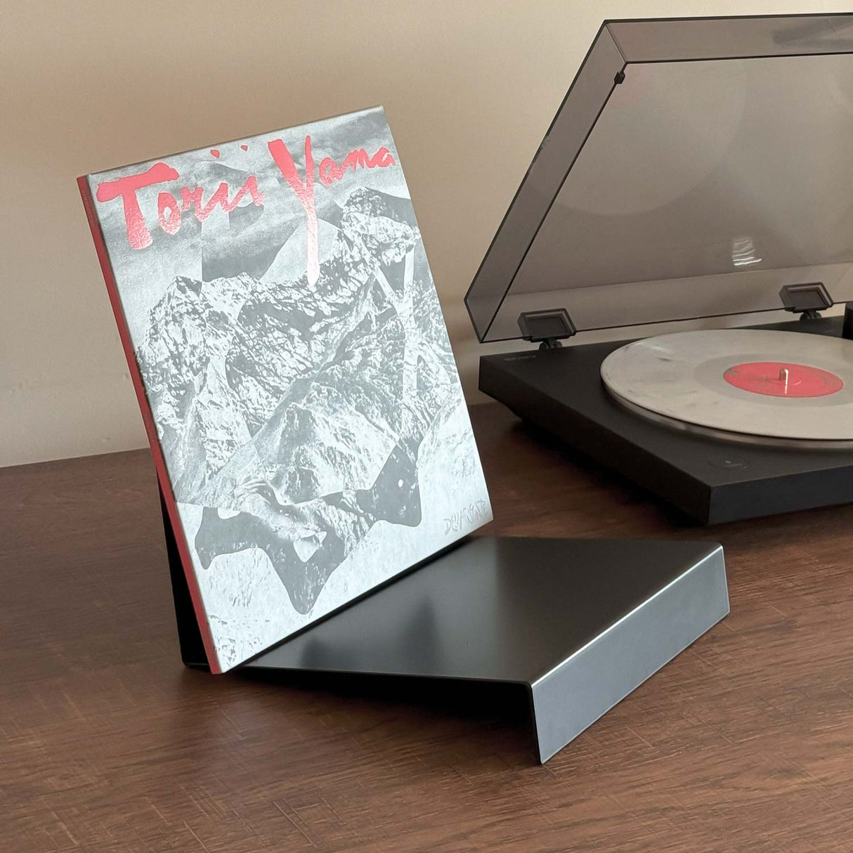 Soporte Metálico para Vinilos ISAK - Expositor de discos de sobremesa