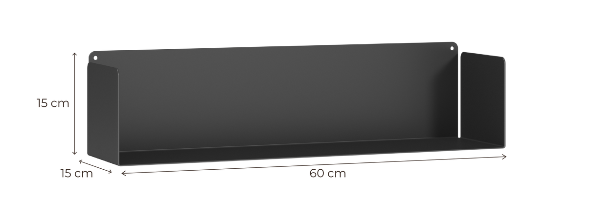 Pack de 4 estantes de metal Magnus 60 cm