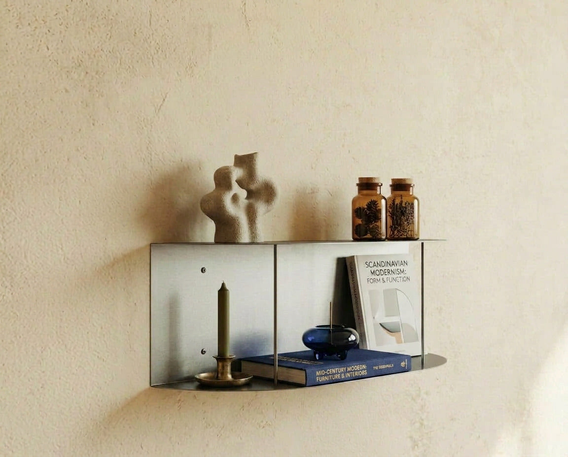 Estante recibidor de metal Alvar