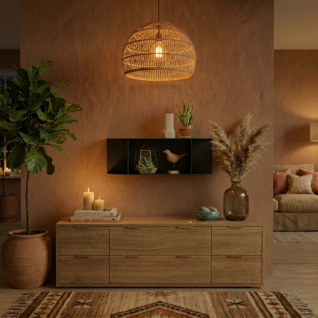 Estante recibidor de metal Alvar