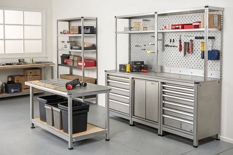 Cómo diseñar un espacio de bricolaje con muebles metálicos.