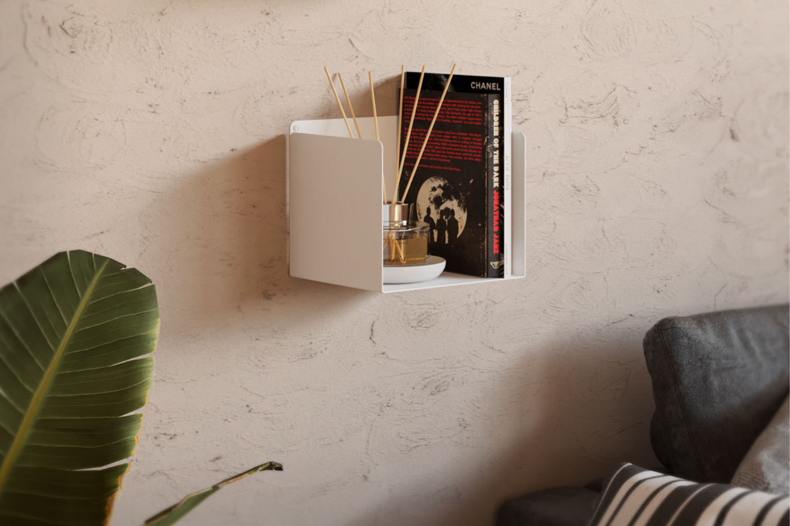 Estante Petra de color blanco - Estantería de acero resistente con diseño industrial y moderno