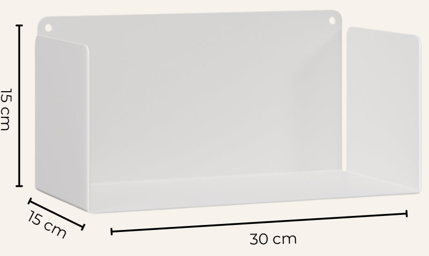 Pack de 2 estantes de metal Magnus 30 cm